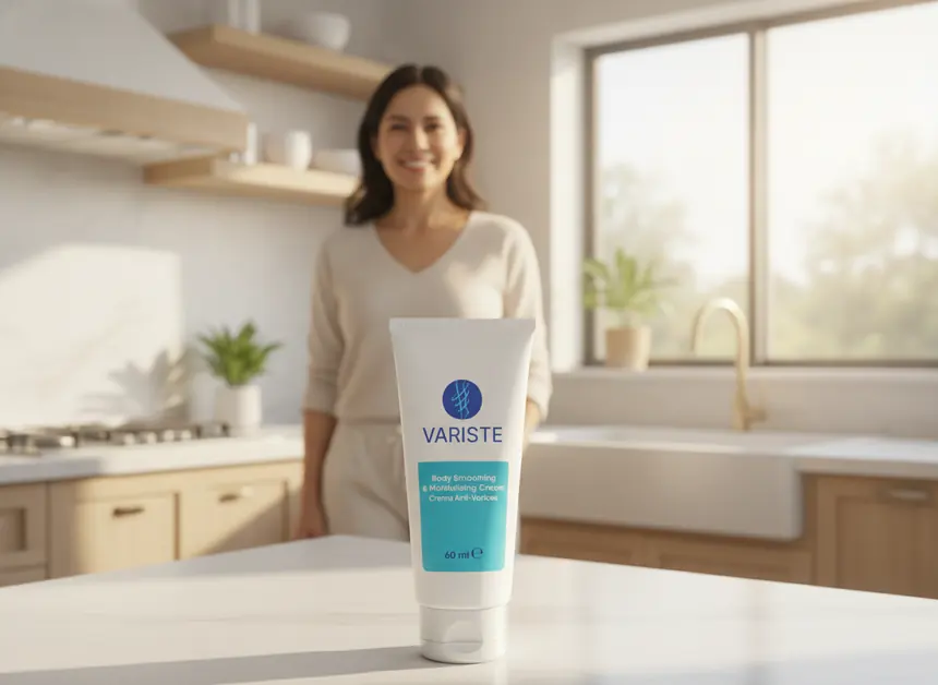 Persona lista para comprar Variste crema para piernas en México por la mañana