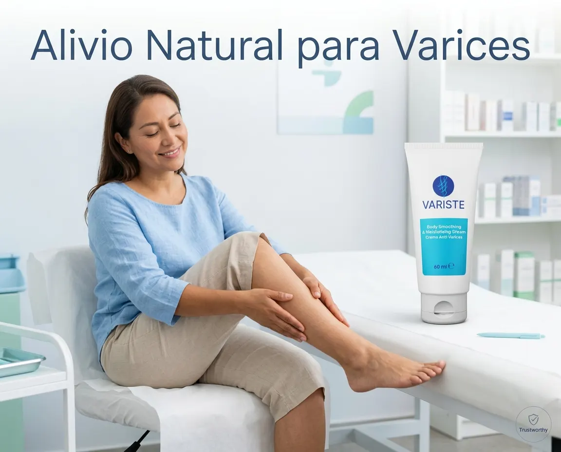 Mujer en consulta médica recibiendo alivio natural con Variste